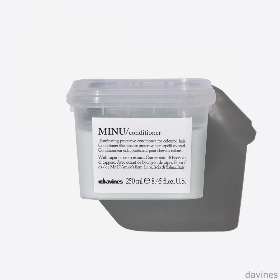 DAVINES MINU Conditioner 250 ml – Conditionneur Illuminateur pour Cheveux Colorés